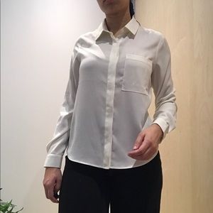 Frank and Oak White button up blouse